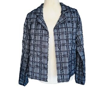 Buru Crop Boyfriend Jacket Womens S/M Indie Boxy Designer Luxury Art To Wear NWT